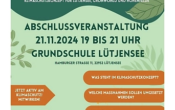 Abschlussveranstaltung Klimaschutzkonzept Lütjensee